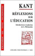 Reflexions sur l'education | Emmanuel Kant | Book