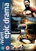 300/Beowulf/10,000 B.C. DVD (2008) Gerard Butler, Snyder (DIR) cert 15 3 discs