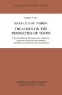 Synthese historical library: Treatises on the properties of terms by Marsilius