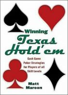 Winning Texas Hold'em: Cash Game Poker Strategies for Pl... | Book