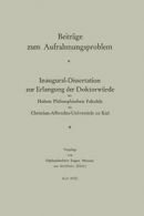 Beitrage Zum Aufrahmungsproblem. Mertens, Eugen 9783662314685 Free Shipping.#