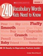 240 Vocabulary Words Kids Need to Know, Grade 1. Einhorn<|