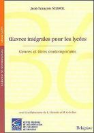 Oeuvres intégrales pour les lycées : Genres et titres co... | Book