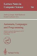 Automata, Languages and Programming: 20th International ... | Book