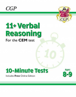 11+ CEM 10-Minute Tests: bal Reasoning - Ages 8-9 (with Online Edition): perf