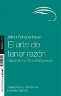 El Arte de Tener Razon.by Schopenhauer New 9788441427006 Fast Free Shipping<|