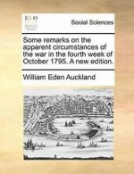 Some remarks on the apparent circumstances of t. Auckland, Eden.#