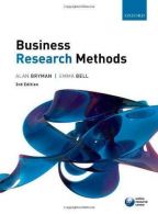 Business Research Methods 3e, Bell, Emma, Bryman, Alan, ISBN 978