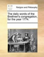 The daily words of the Brethren's congregation Contributors, Notes PF,,