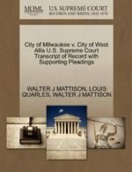 City of Milwaukee v. City of West Allis U.S. Su. MATTISON, J.#*=
