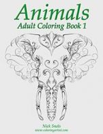 Animals Adult Coloring Book 1: Volume 1.New 9781506182209 Fast Free Shipping<|