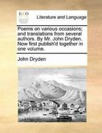 Poems on various occasions; and translations fr, Dryden, John,,