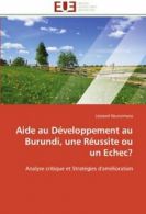 Aide au developpement au burundi, une reussite ou un echec?. NKUNZIMANA-L.#*=