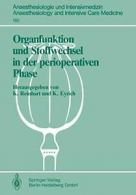 Organfunktion und Stoffwechsel in der periopera. Reinhart, Konrad.#